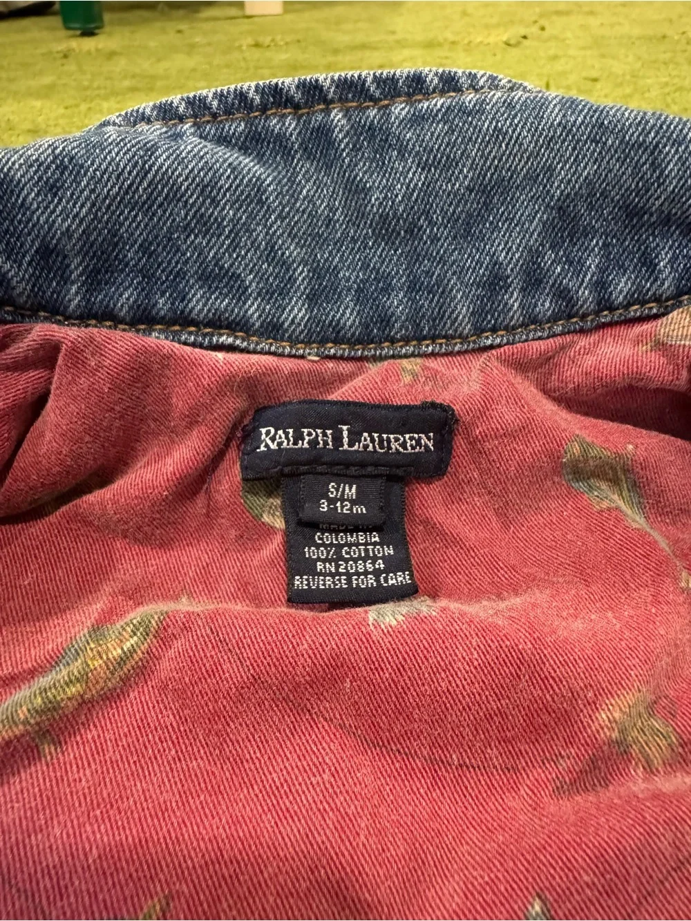 Vintage 1980 Ralph Lauren denim jacket babies 3 months to 12 months rare mallard